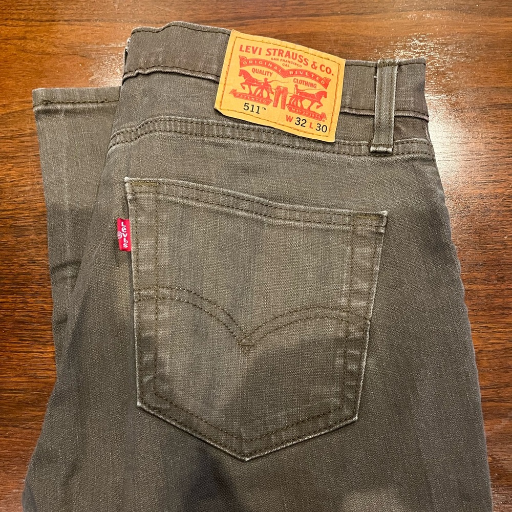 Levi’s 511 Men’s Slim Jeans Waterless Dark Gray - 32x30